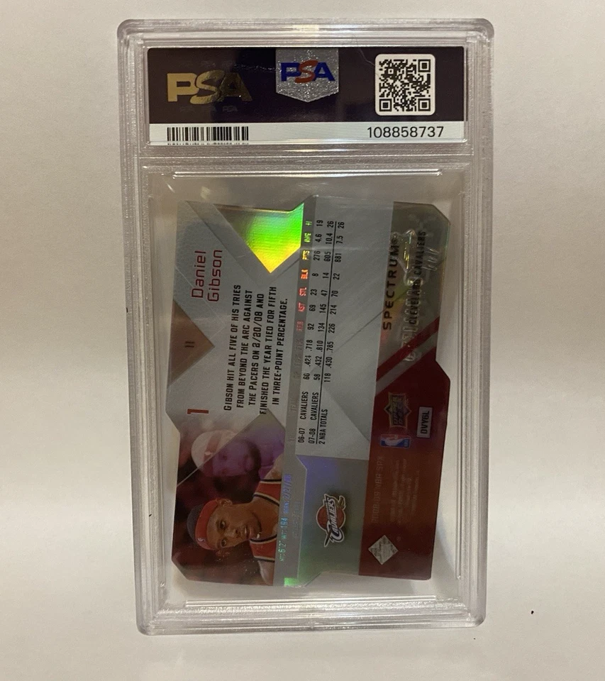 2008-09 SPx SPECTRUM 1/1 Daniel Gibson #11 Cavaliers PSA 8 TRUE ONE OF ONE - Image 4 of 4