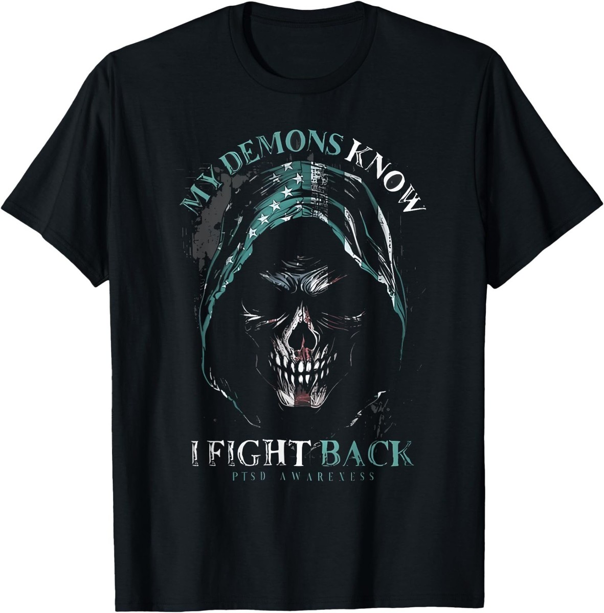 PTSD Awareness Baseballkappen 2er Set | My Demons Know I Fight Back | Verstellbare Vintage Mützen
