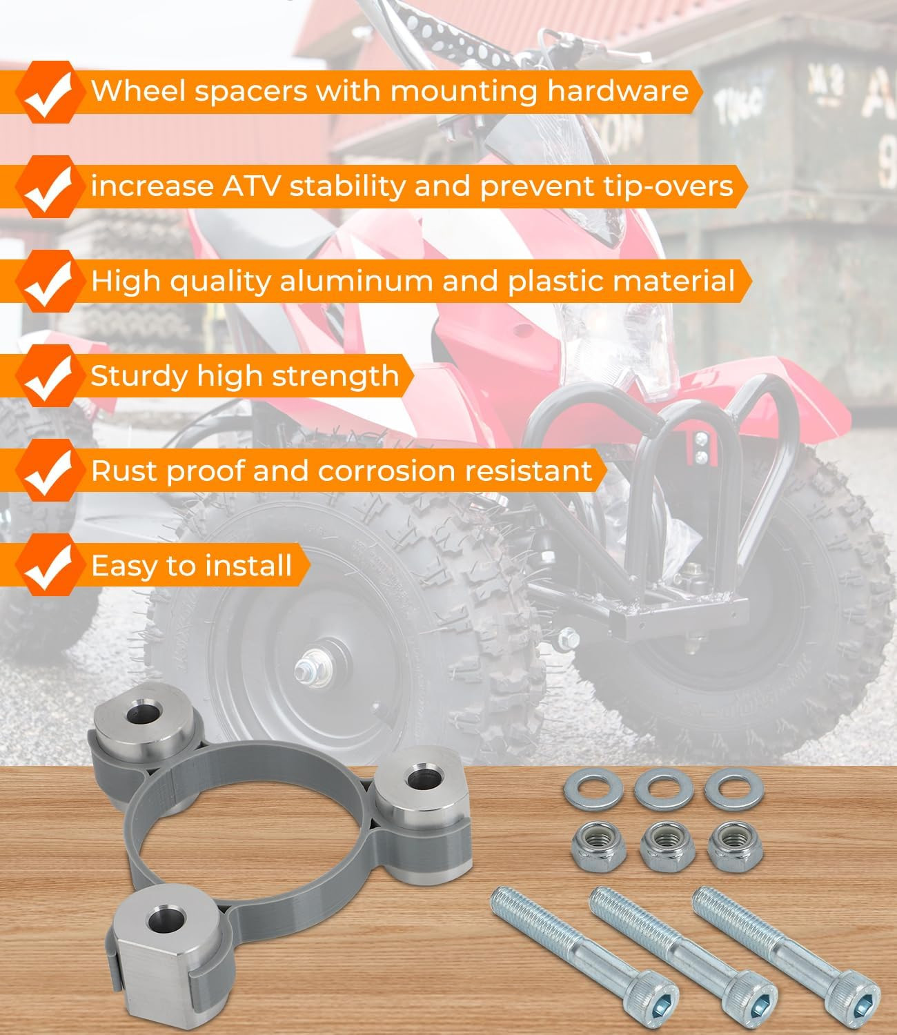 Razor Dirt Quad 24V Kids ATV Wheel Spacer Kit for Stability & Safety