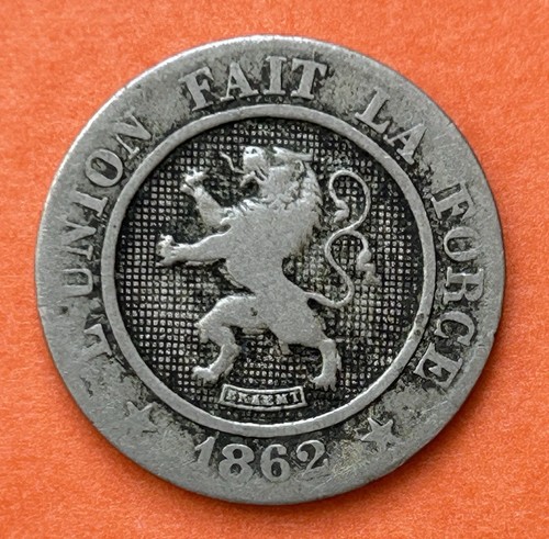 1862 Belgium 10 Centimes Coin