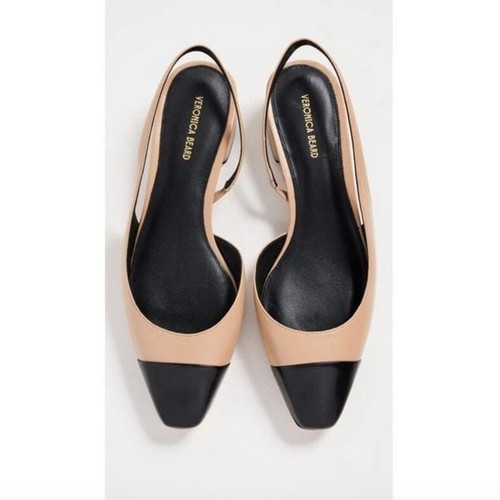 Veronica Beard Womens Black Beige Cecile Slingback Sandals Size 8 M New - Picture 2 of 9