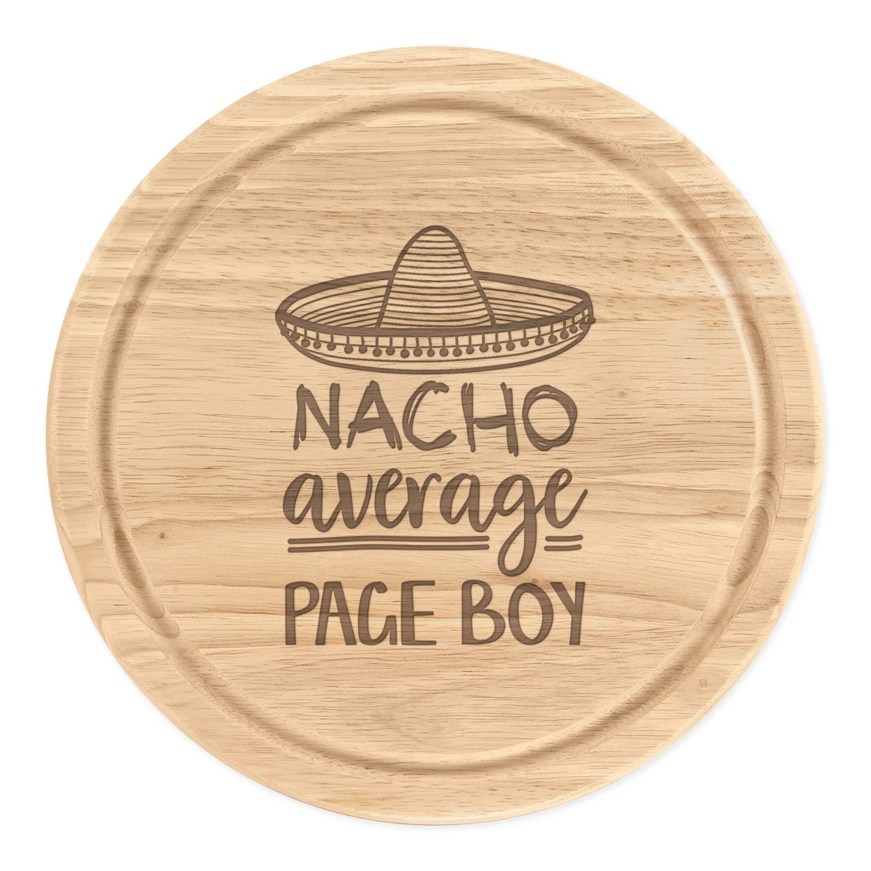 Nacho Medium Round Page Cut Cheese Board Best Fun Wedding