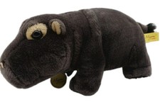 Miyoni by Aurora Hippo Plush Brown Tan Hippopotamus Stuffed Animal 10" Long