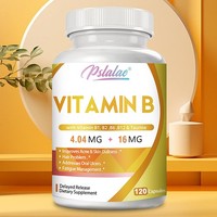 Vitamin B Complex Capsules With B1, B2, B6, B12 & Taurine, 120 Capsules