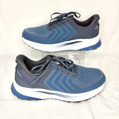 OrthoFeet Mens Sneakers 10.5 M Tilos Hands Free Athletic Wide Blue Support