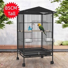 85cm Bird Cage Large Pet Cages Aviary Parrot Perch Budgie Standing Wheels