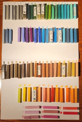 Holbein Hard Pastels-Mix of 80-Multicolors-Curated Lot