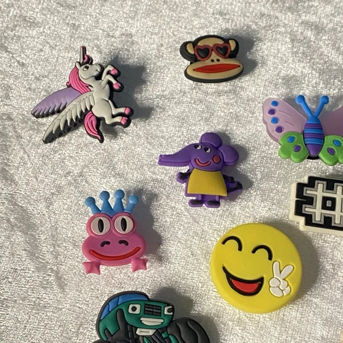 Shoe Charms Croc Silicone Frog Butterfly Dog Monkey Unicorn Elephant Car Pig - Picture 6 of 8