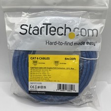 StarTech 20ft Blue Cat6 Patch Cable with Snag...