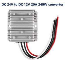 DC 24V Step Down to DC 12V 20A 240W Buck Converter Voltage Reducer Waterproof