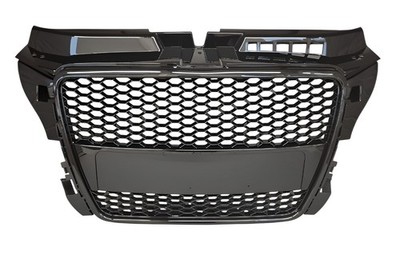 Kühlergrill Wabengrill Front Grill Schwarz Glanz Passend für Audi A3 8P 08-13