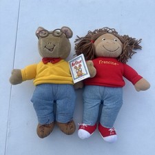VTG Arthur Francine Plush Lot Eden PBS Marc Brown Stuffed Dolls 1990s PBS Kids
