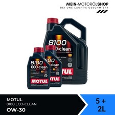 Motul 8100 Eco-clean 0W-30 Chrysler Ford Fiat Mercedes 5+2 Liter = 7 Liter