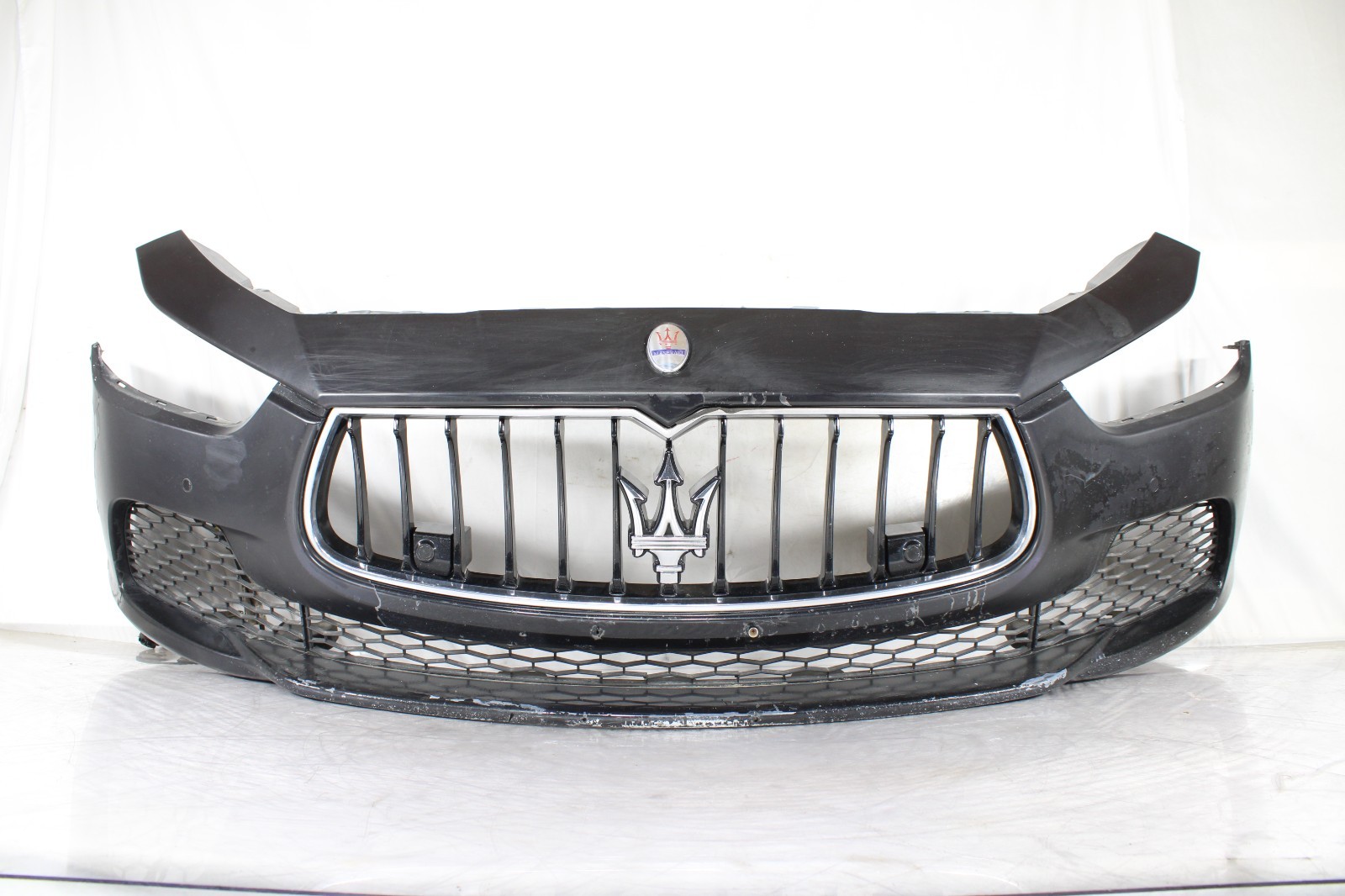 🚀 14-17 Maserati Ghibli Front Bumper Cover Complete W/Grills & Sensor Black OEM