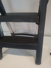 Household Quality Allibert 2 Step Stool Ladder Steel Portable Compact Folding