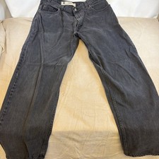 VTG Y2K Black Loose Fit Arizona Jeans Men 38x34 Baggy Grunge Skater Made In USA