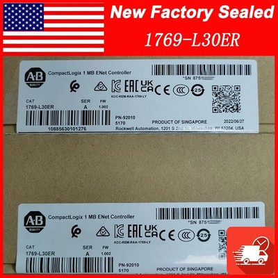 1PC Allen-Bradley 1769-L30ER SER A CompactLogix 1MB ENet Controller 1769L30ER
