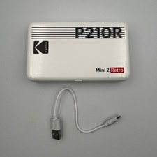 Kodak Mini 2 stampante Bluetooth retrò bianca P210R prezzo consigliato £ 89 testata e funzionante