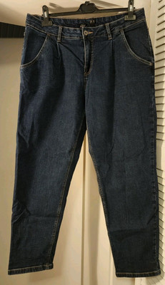  Mom-Jeans Damen wie Neu Rainbow Cotton, Made in Afrika blau Demin 