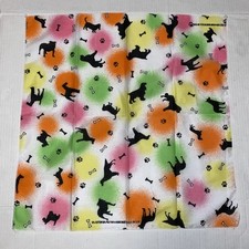 Vintage Hav a Hank Bandana Dog Bones Paws USA 21  NWOT RN 15187 Fog Lover VTG