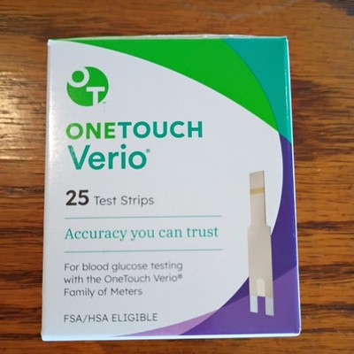 OneTouch Verio Glucose Blood Test Strips - 25 Count