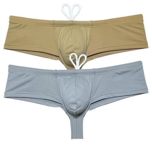 2PCS Men's Swim Boxer Briefs Soft Lining Drawstring Swimwear Pouch Boxer Shorts - Bild 29 von 31