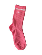 ALO Yoga Pink Socks 1 Pair: Unisex Half-Crew - One Size. cotton S/M/L
