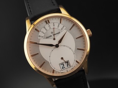 Vintage N MINT Claude Bernard 34004 Gold Small Second Qz 41mm Mens Watch JAPAN