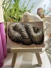 ACEO Original Watercolor Painting - Cozy Yarn 2.5”x3.5” - Sagehorne-manor — photo 2