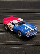 Vtg AFX 6 Mark Donahue AMC Javelin Trans Am Red White Blue 1764 HO Slot Car