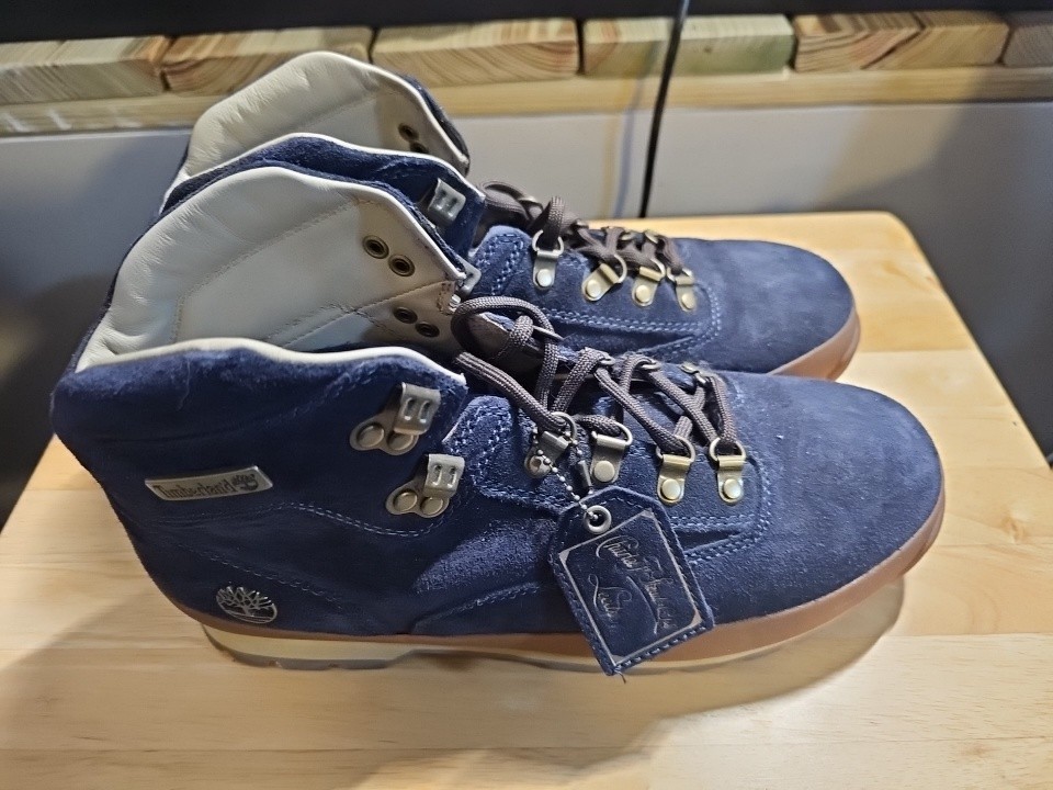 's Timberland C.f. Stead Indigo Suede Euro Hiker Boot 10 Us 