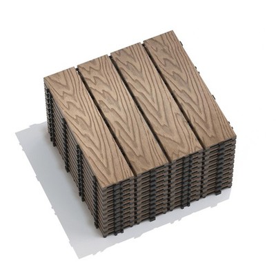 WPC Interlocking Decking Tiles, 11.8'' Quick Deck Floor
