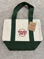 Trader Joe’s Mini Canvas Tote Bag || Green || Limited Edition 🔥New With Tags🔥