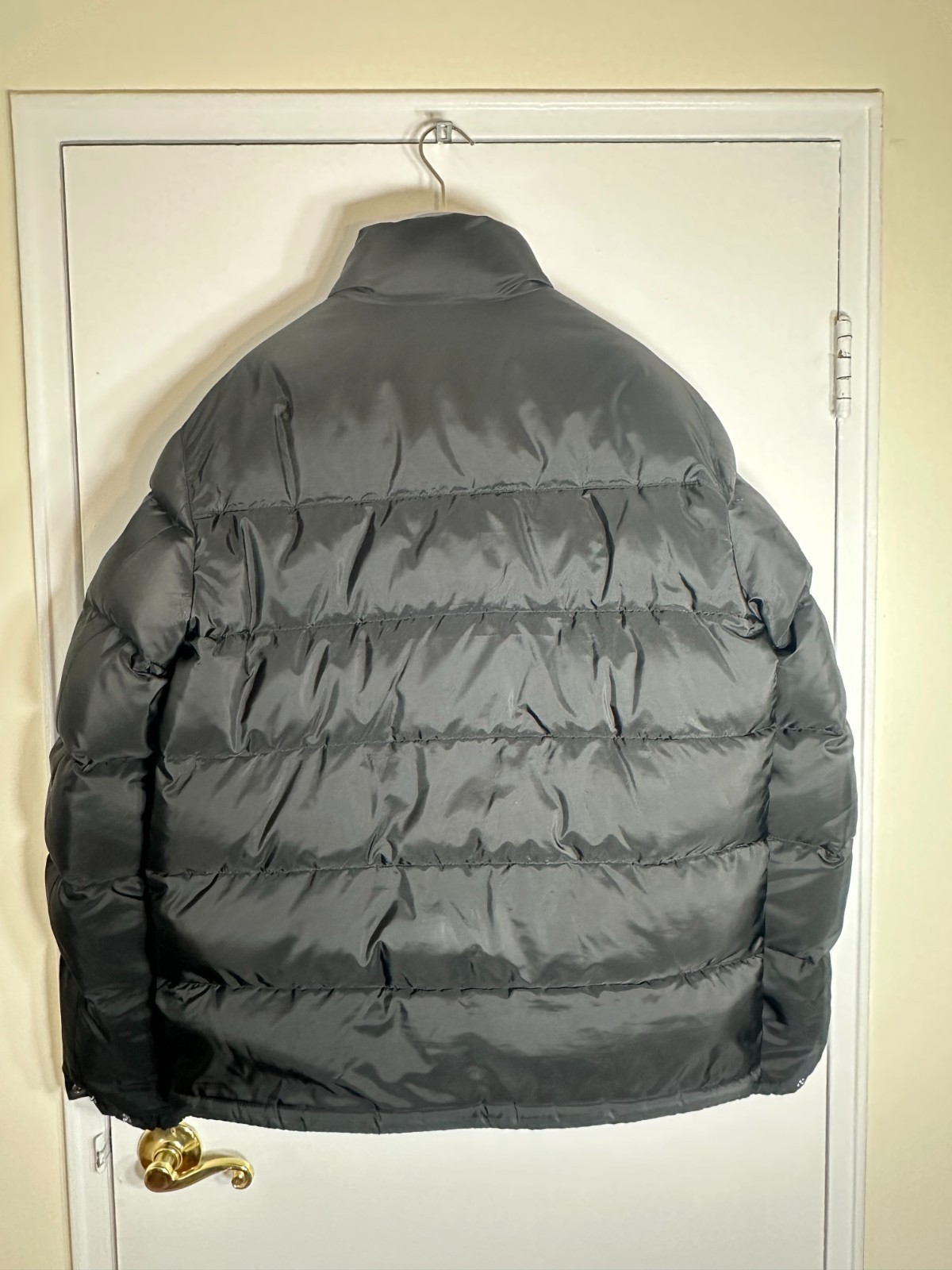 Prada Triangular Logo Nylon Puffer Jacket - Size … - image 3