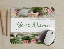 Flower Lilly Mouse Pad Add Name Personalize Choose Design 