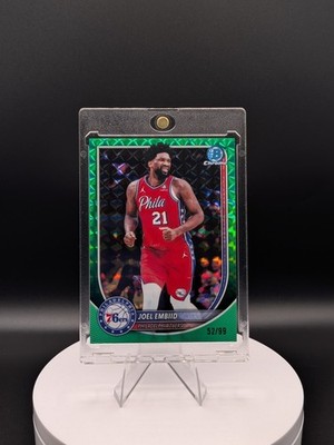 Joel Embiid 2025-26 Bowman Chrome Green Geometric Refractor 76ers /99.......(77)