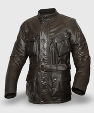 belstaff Panther 1966 Lederjacke UK40 IT50 Large schwarz braun UVP 1345£