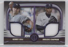 2022 Tribute Dual Relics 2 Player Purple 36/50 Gerrit Cole Aroldis Chapman 6fs