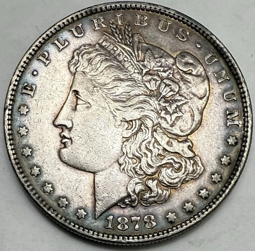 1878 8TF Morgan Silver Dollar AU Details