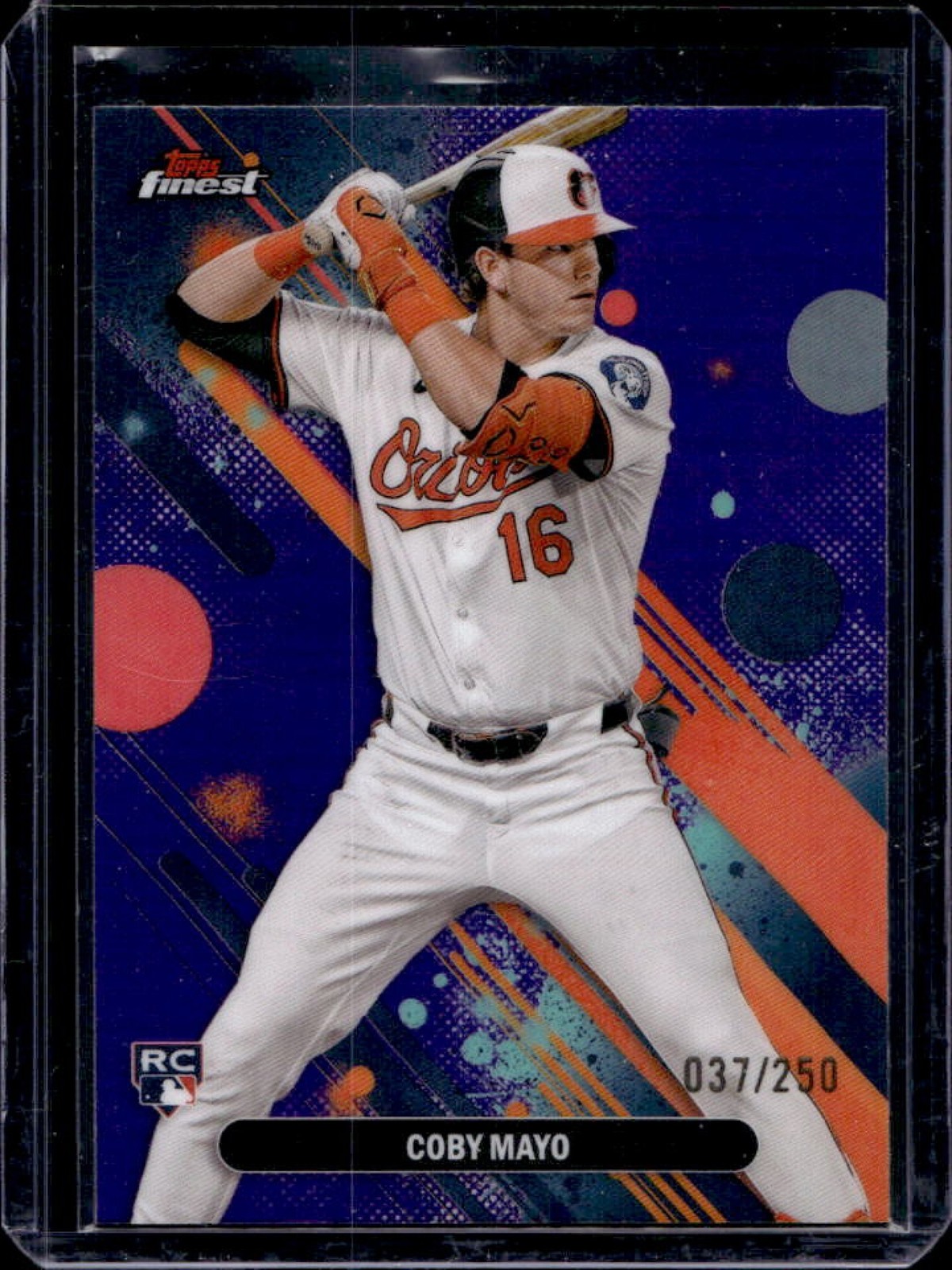 2025 Finest Coby Mayo Common RC Purple Refractor Rookie #37/250 Orioles
