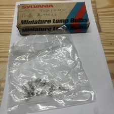 Box of 8 Sylvania 2187D Miniature Light Bulbs With Leads Vintage And New