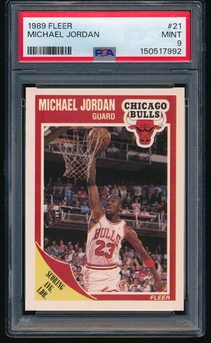 1989 Fleer #21 Michael Jordan Chicago Bulls PSA 9 MINT