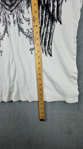 Throwdown Premium By Affliction Graphic Long Sleeve T-Shirt XXXL White - Picture 3 of 9