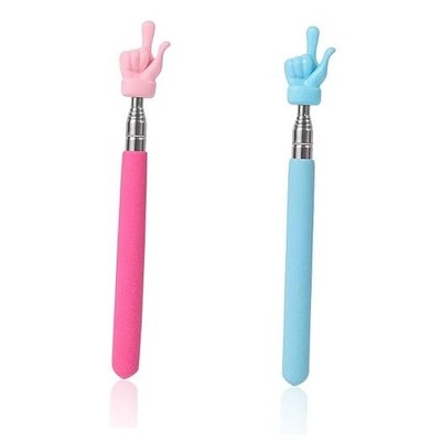 2pcs Teachers Pointer Sticks, Telescopic Teaching Pointer Hand Pointer Finger 