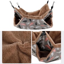 Small Animal Hanging Hammock Cartoon Print Double Layer Hanging Hamster Nest  