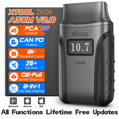 Deutsch XTOOL A30M V2.0 KFZ OBD2 Diagnosegerät Bluetooth Scanner Alle System 26+