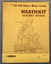 Vintage 1972 HEATHKIT GD-348 Deluxe Metal Locator Détecteur Manuel d'assemblage BEAU