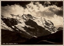 RPPC Jungfrau Mountain Interlaken Switzerland vintage postcard p457