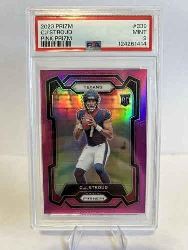2023 Panini Prizm Rookies C.J. Stroud #339 Pink Prizm (RC) PSA 9