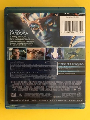 Avatar Blu-ray DVD 2-Disc Set - Picture 3 of 3